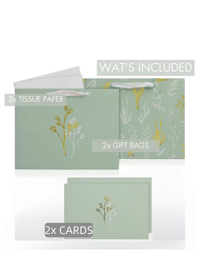 جوسكوين حقيبة هدايا كبيرة ورقية مع شريط وبطائق تهنئة وورق ناعم، حقيبة احتفال محمولة مع مقابض، مثالية لأي هدايا مناسبات عيد ميلاد، زفاف، يوم الأم ومناسبات خاصة - Image 4