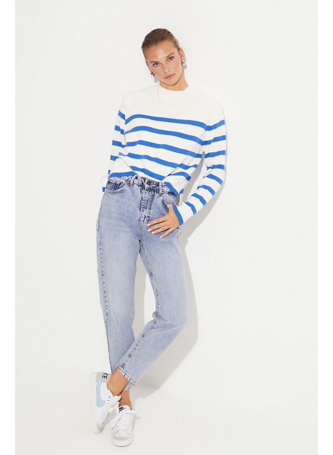 June Striped Sweater Blue - Image 2