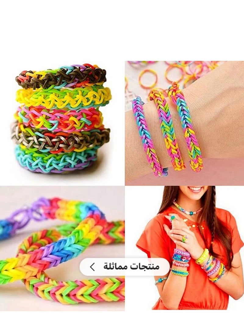 null - Colorful Rubber Bracelet Making Accessories Box The box comes with a colorful and attractive design, and includes a variety of tools and components needed to make different bracelets and accessories. - Image 1