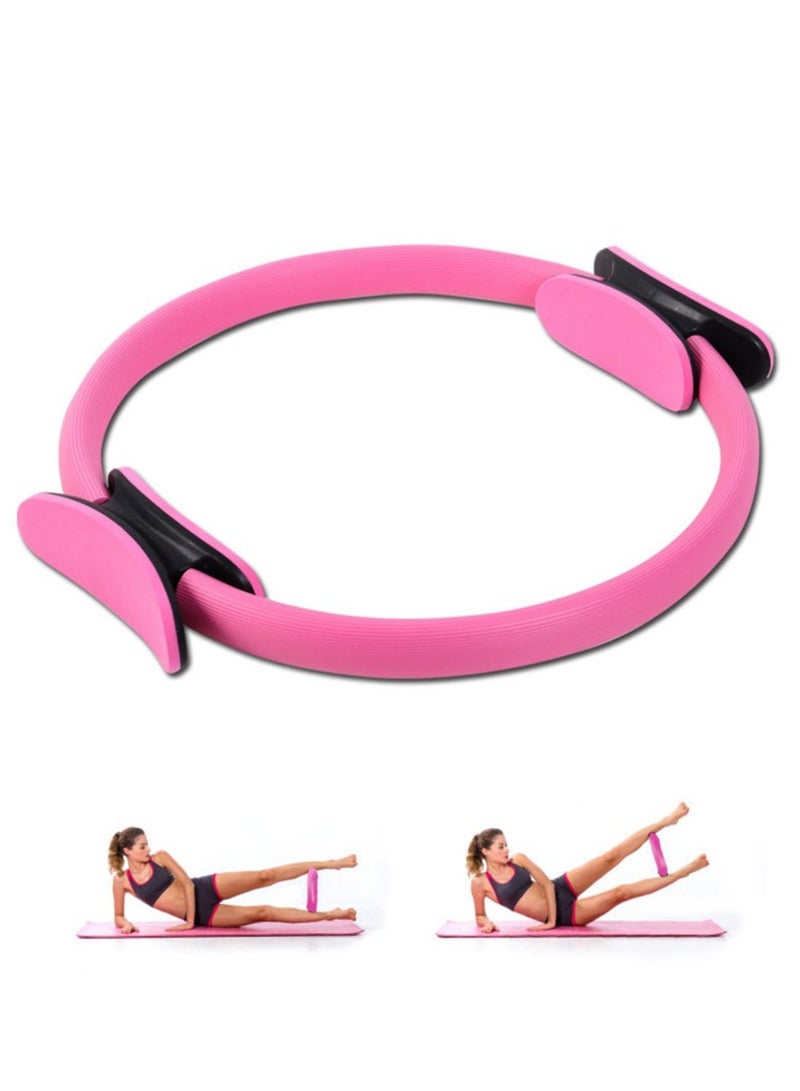 Generic Yoga Pilates Ring Fitness Circle Full Body Workout Foam Padded Handles Ø 40CM, Pink  - Image 3