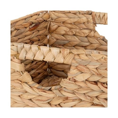 Seville Classics Premium Natural Handwoven Portable Laundry Bin Basket with Carrying Handles, Household Storage for Clothes, Linens, Sheets, Toys, Natural Water Hyacinth, Rectangular (2-Pack) - Image 2