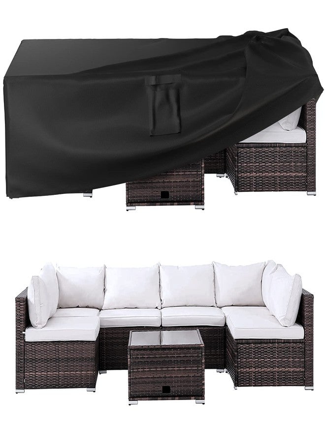 Ruimoy Patio Furniture Covers, Outdoor Furniture Cover Waterproof, General Purpose, Outside Table and Chair Covers, Heavy Duty 600D (124 Inch L x 70.8 Inch W x 29.1 Inch H) - Image 1