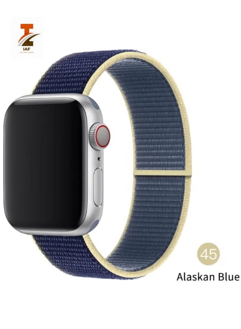 إيف حزام بديل 42/44/45/49 مللي متر حزام حلقي نايلون قابل للتعديل لسلسلة ساعة أبل 1/2/3/4/5/6/7 / SE - Image 1