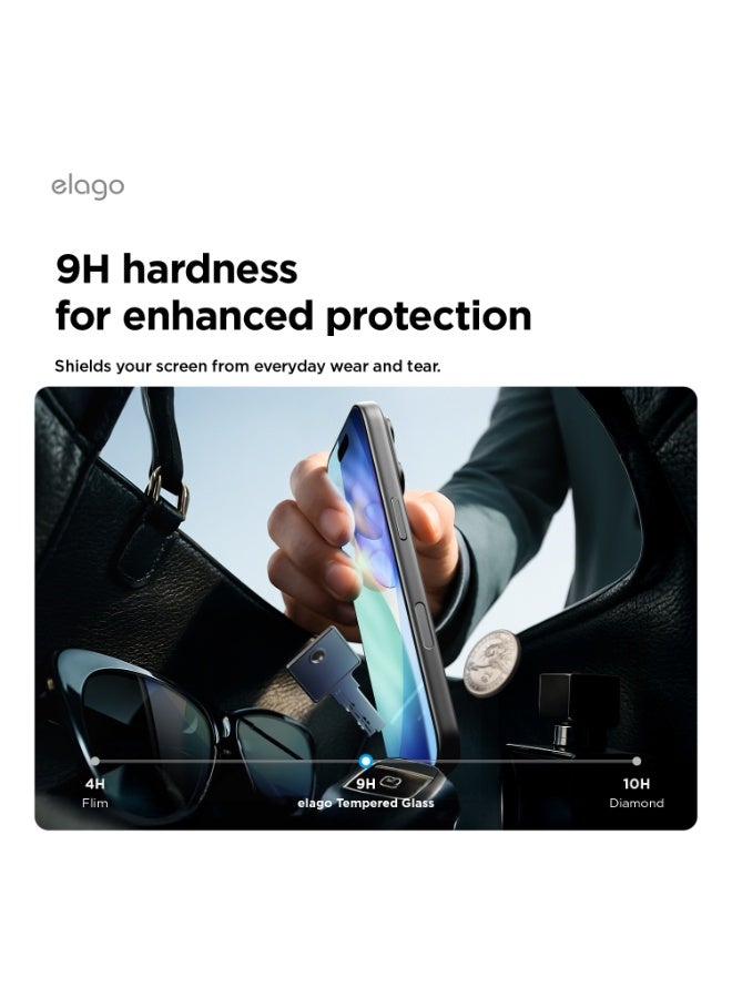 Elago Tempered Glass for iPhone 17 Pro (2025) Screen Protector - [1 PACK] with Easy Installation Tray - Image 4