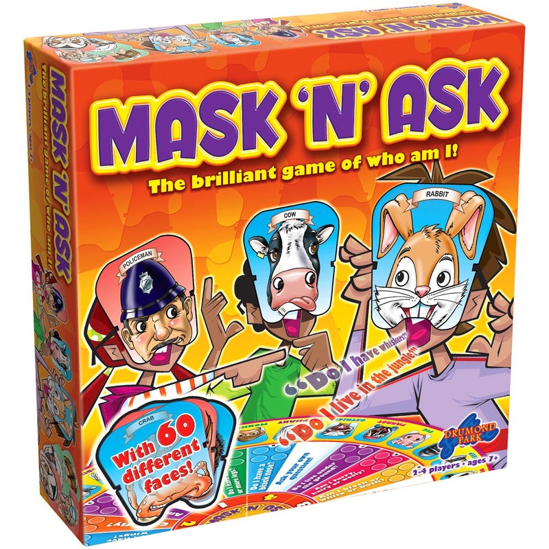 Drumond Park Mask 'N' Ask Board Game | Family Board Games for Kids | Guessing Game & Preschool Learning Educational Toys | Children Board Game Suitable for Kids 6 7 8 9+ Years Old - Image 1