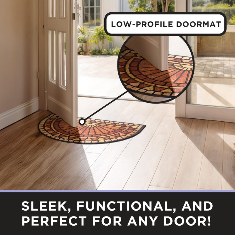 ubdyo Unique Design Door mat - Low Pile Front Doormat Outside Entrance for Efficient Dirt Trapping - All Weather Front Door Mat Indoor Entrance - Anti Slip Welcome Matt Outdoor - (36" x 24", Red) - Image 4