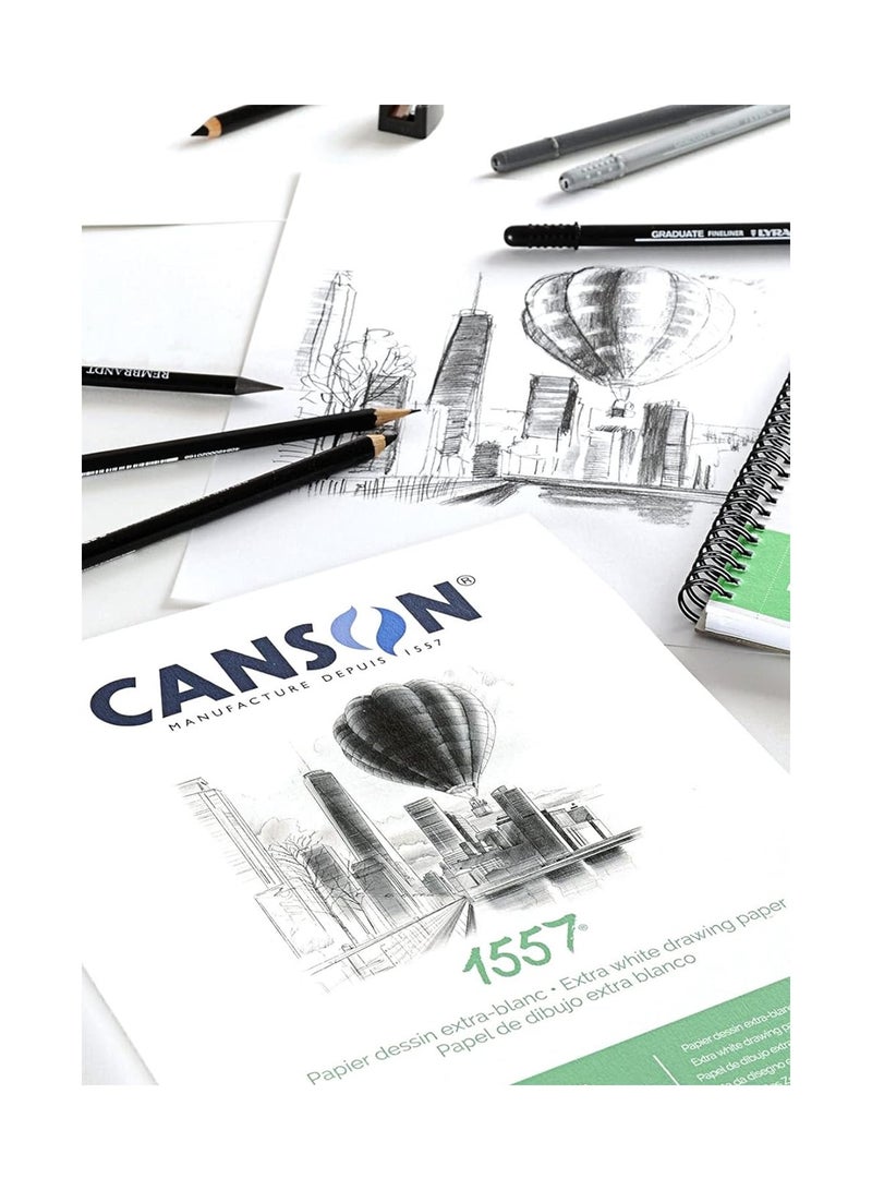 CANSON A4 Size Sketch Pad 50 Sheets Extra White 120gsm Thickness Ideal for Professional Artists & Illustrators - Image 3