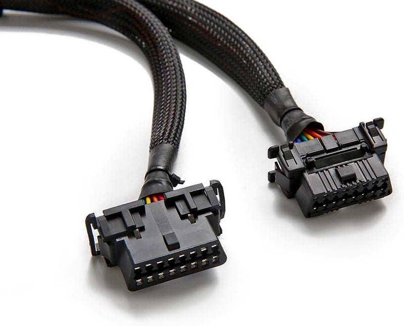 bbfly-B6 OBD II OBD2 16 Pin Splitter Extension 1x Male and 2X Female Cable Adapter (1FT/30CM) - 10 Pack - Image 2