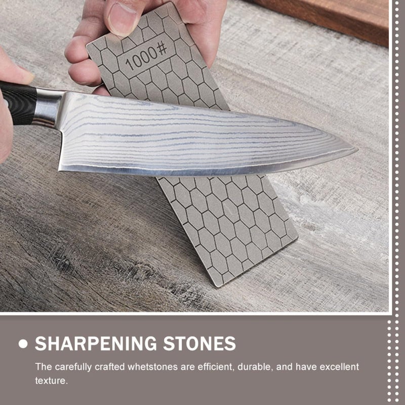 Zerodeko Diamond Sharpening Stone Set 2pcs 400# Amp; 1000# Grit Manual Sharpening Stones for Kitchen Knives Portable with Honeycomb Surface for Precise Edge Honing - Image 5