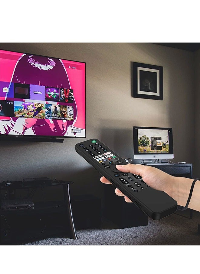 غطاء لجهاز التحكم عن بعد الصوتي RMF-TX520U MG3-TX520U لتلفزيون سوني برافيا (أسود) - Image 5