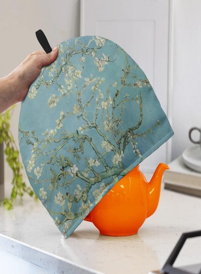 Drnuikhe Tea Cozy for Teapot, Insulated, 3D Printed, Lightweight, Teapot Cozy, Kettle Cover, Dust Cover, Fits Most Teapots, Blossoming Almond Tree, Polyester - Image 2