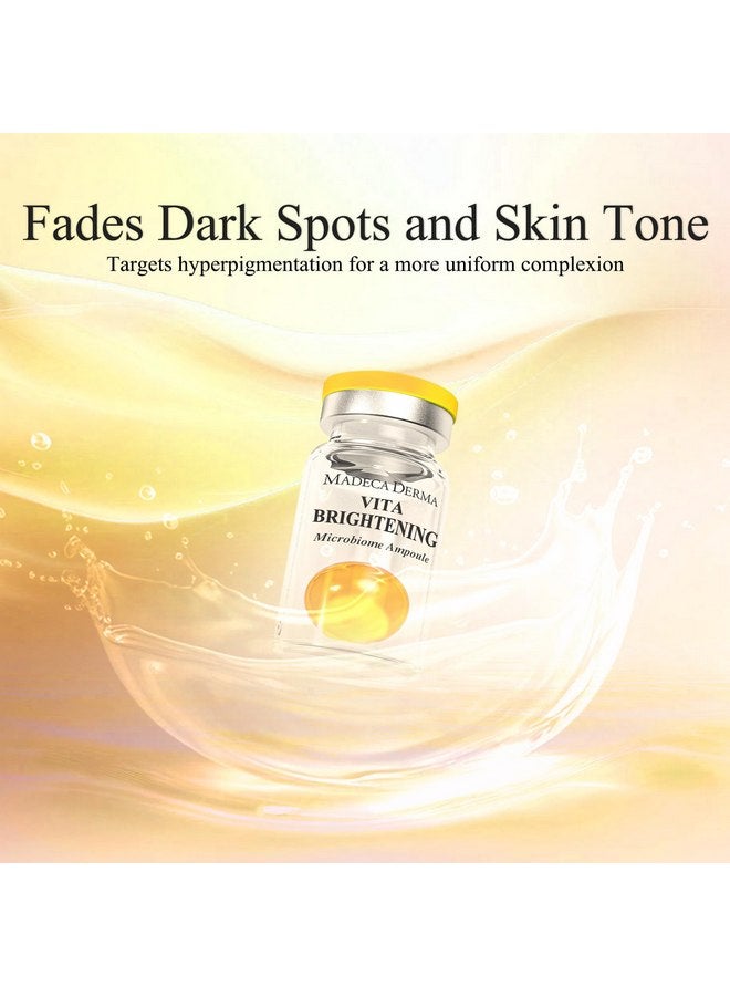 MADECA DERMA Vita Brightening Microbiome Ampoule - Brightening with Vitamins C & E, Hyaluronic Acid & Antioxidants, Korean Skincare for Radiant, Even Tone & Dark Spot Care (0.23 fl oz x 5 Bottles) - Image 5