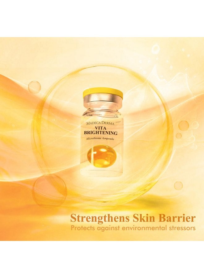 MADECA DERMA Vita Brightening Microbiome Ampoule - Brightening with Vitamins C & E, Hyaluronic Acid & Antioxidants, Korean Skincare for Radiant, Even Tone & Dark Spot Care (0.23 fl oz x 5 Bottles) - Image 4