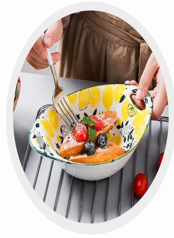pepplo Ceramic Baking Dish, Baking Pans for Cooking,Cake Dinner, Kitchen, Banquet and Daily Use,Watermelon Pattern (Pack of 1PCS, Dish Round - A) - Image 5