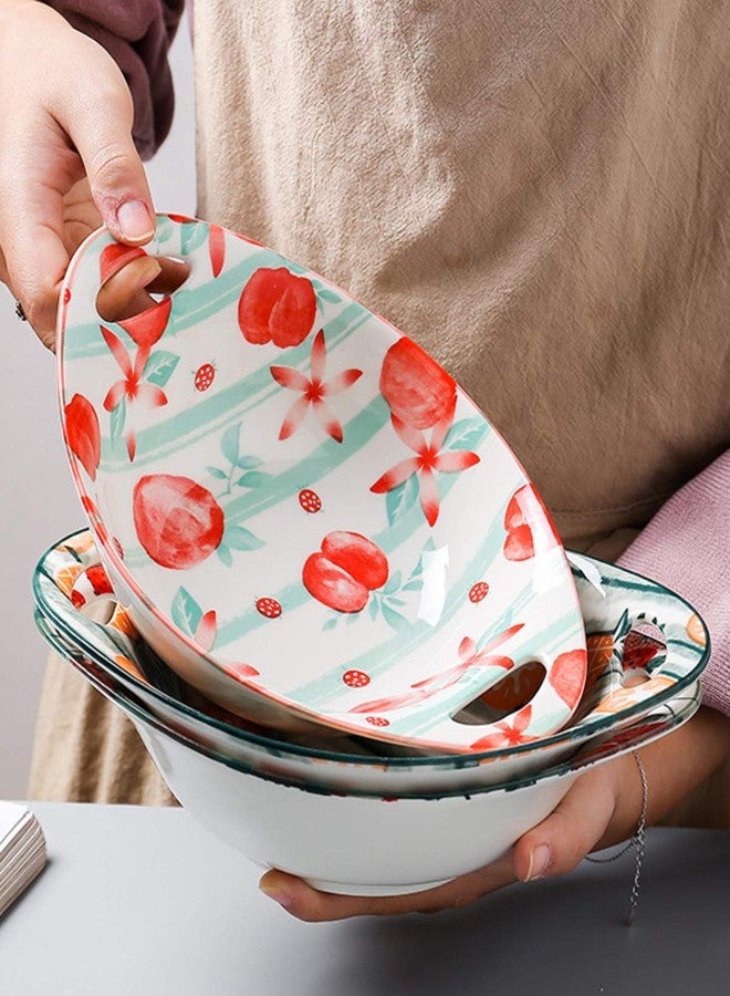 pepplo Ceramic Baking Dish, Baking Pans for Cooking,Cake Dinner, Kitchen, Banquet and Daily Use,Watermelon Pattern (Pack of 1PCS, Dish Round - A) - Image 4
