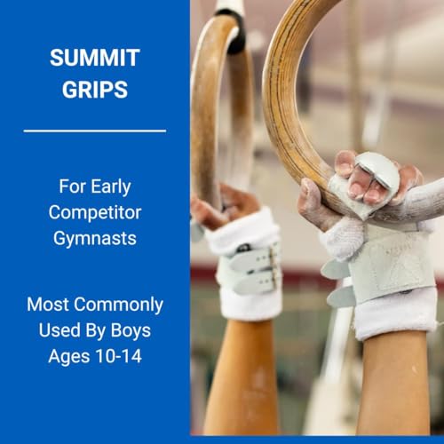 Gibson Athletic Summit Ring Gymnastic Grips for Boys, Durable Leather Grip for Secure Grip, Hand Grips for Early Competitor Gymnasts, Gymnastics Grips for Boys - Made In USA - Image 3