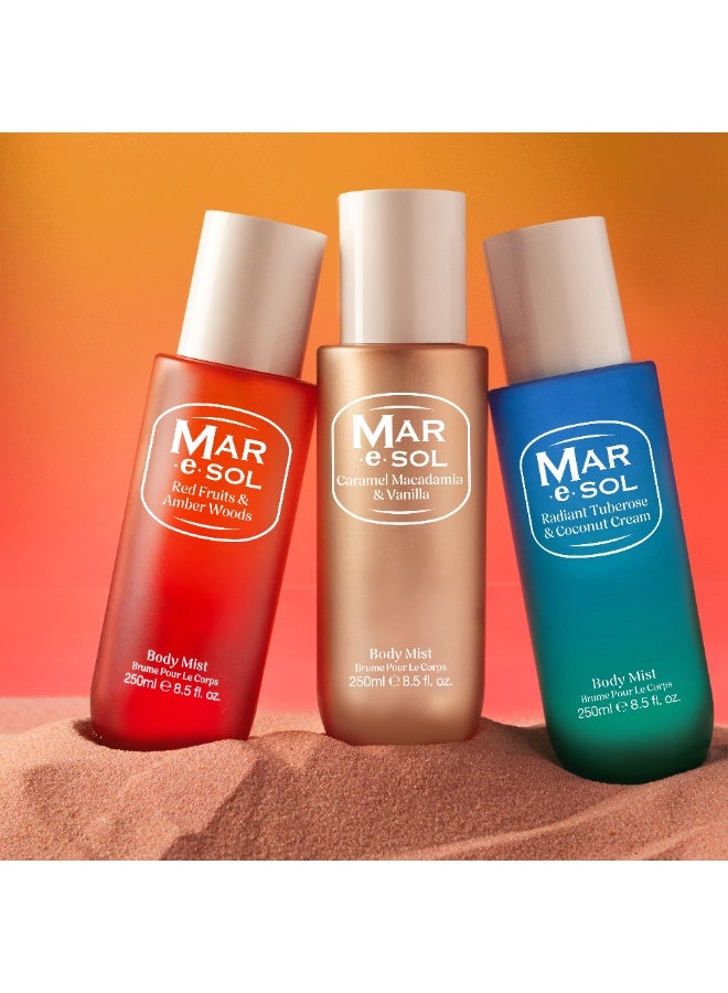 مار.إي.سول رذاذ الجسم MAR.e.SOL Caramel Macadamia Vanilla للنساء، 250 مل - عطر منعش وحلو، رذاذ عطري يدوم طويلاً لأيام الصيف - Image 5