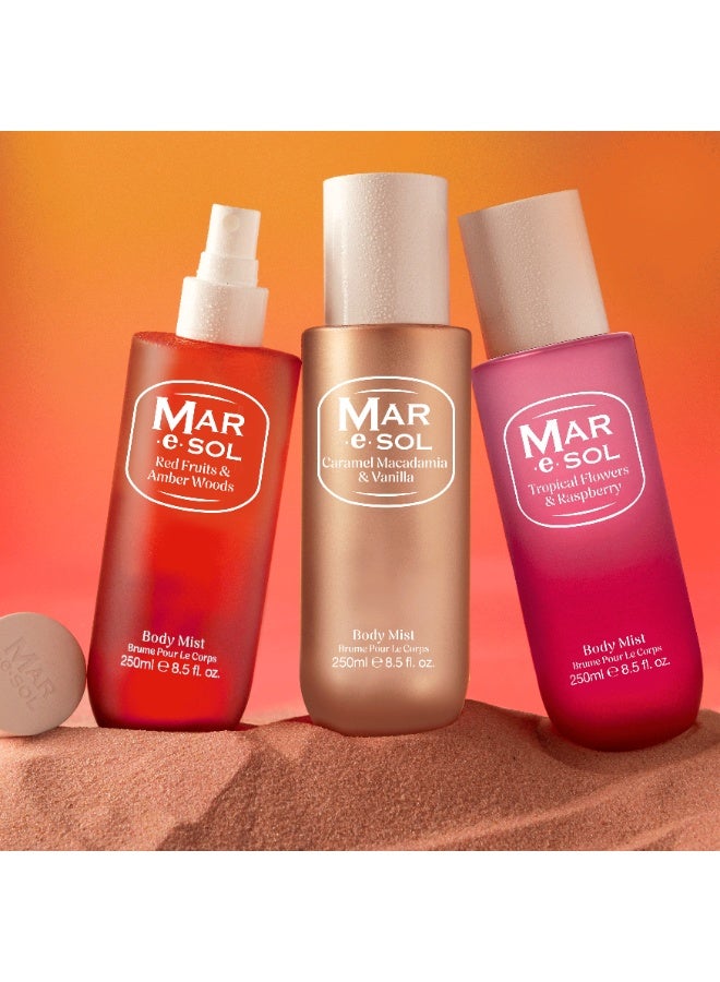 مار.إي.سول رذاذ الجسم MAR.e.SOL Caramel Macadamia Vanilla للنساء، 250 مل - عطر منعش وحلو، رذاذ عطري يدوم طويلاً لأيام الصيف - Image 4