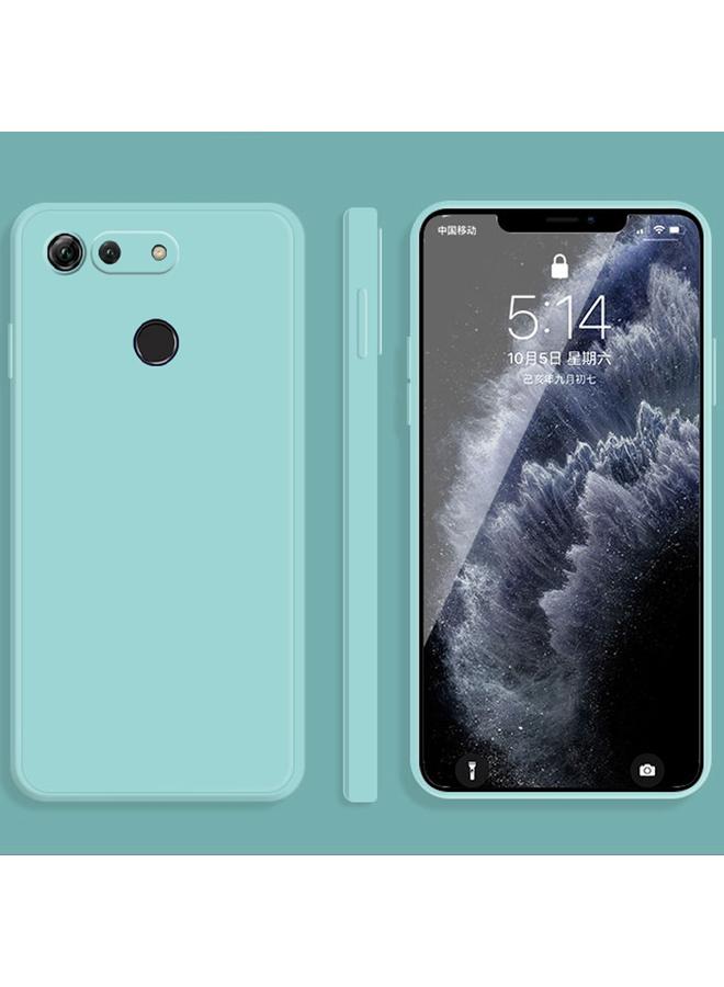 Green Tiger Case For Honor View 20 Solid Color Imitation Liquid Silicone Straight Edge Dropproof Full Coverage Protective Case - Image 1