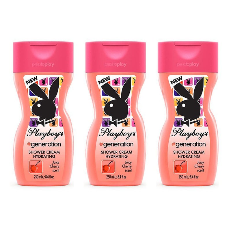 Playboy Generation Shower Gel - For Women (750 ml, Pack of 3) - Image 1
