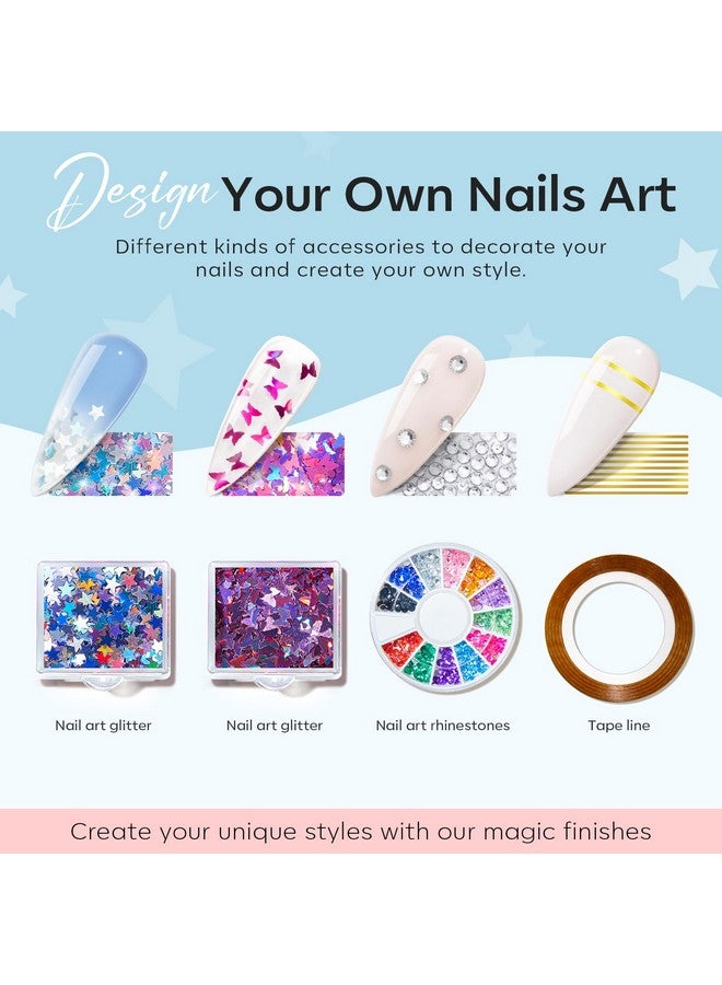 Modelones 133pcs Poly Nail Gel Kit, 32 Colors Spring Pink Pastel Poly Extension Gel kit with Nail Lamp Base Top Coat Slip Solution Builder Enhancement Manicure Tools for Starter Supplies - Image 4