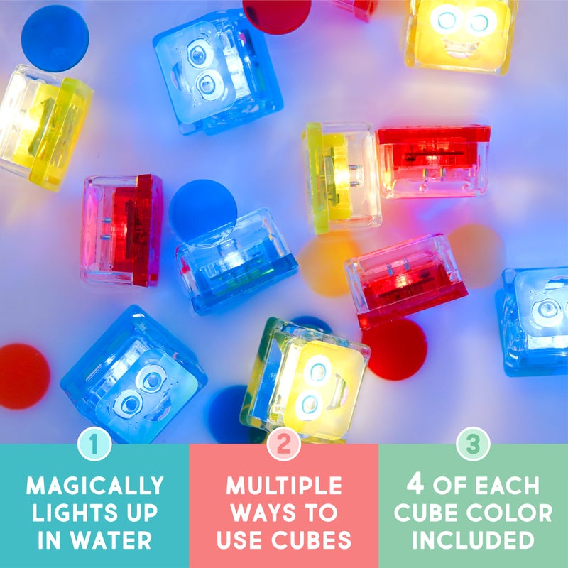 Glo Pals WaterActivated LightUp Cubes Bundle for Sensory Play  12 Pack Primary Pals - Image 3