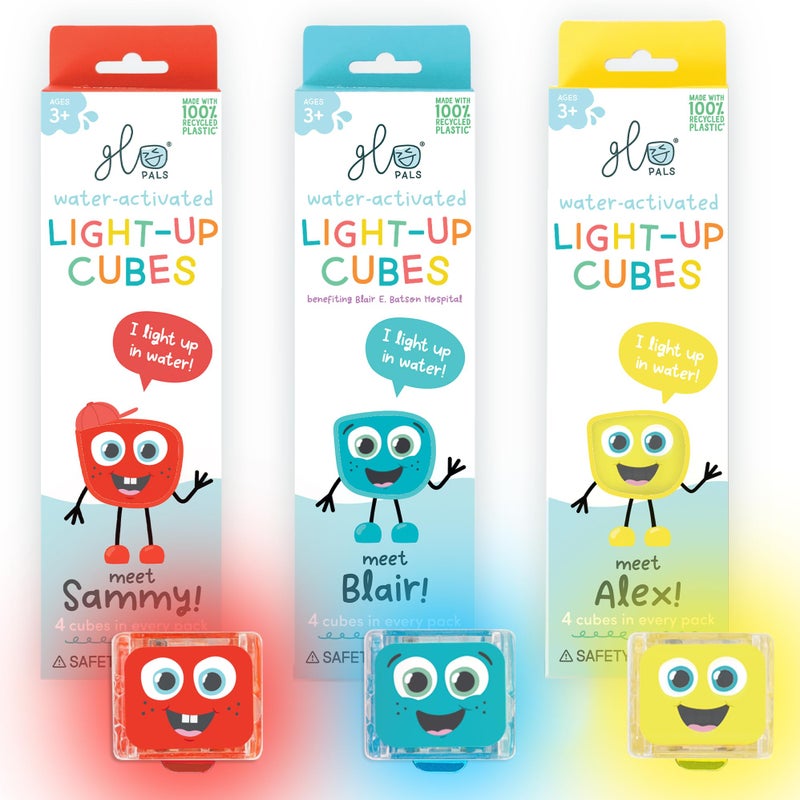 Glo Pals WaterActivated LightUp Cubes Bundle for Sensory Play  12 Pack Primary Pals - Image 2
