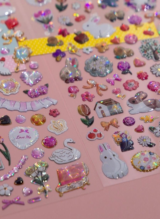 DEOXY Pack of 4 3D Puffy Stickers for Kids and Toddlers, Self Adhesive Cute Stickers for Girls and Boys, Arts Crafts Accessories (DX-0010) - Image 3