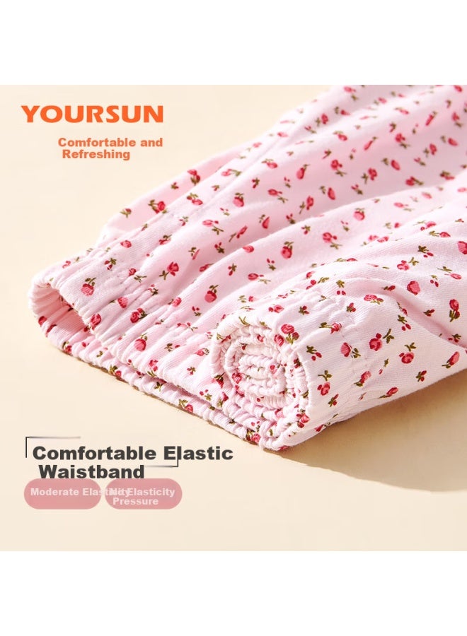 Your Sun Yiershuang [100% Pure Cotton] Women's Sleep Pants, Autumn And Winter Long Pants, Loose-fitting Large Size, Middle-aged And Elderly Home Pants, Mom And Grandmother Pants - Image 4