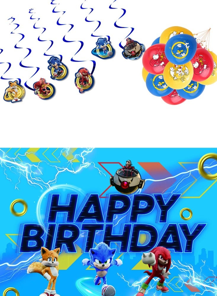 Beauenty The New Sonic Hedgehog Themed Birthday Party Decoration - Image 4