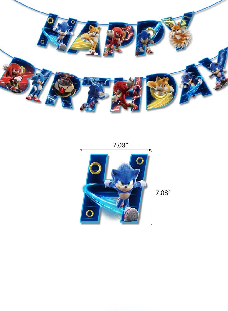 Beauenty The New Sonic Hedgehog Themed Birthday Party Decoration - Image 5