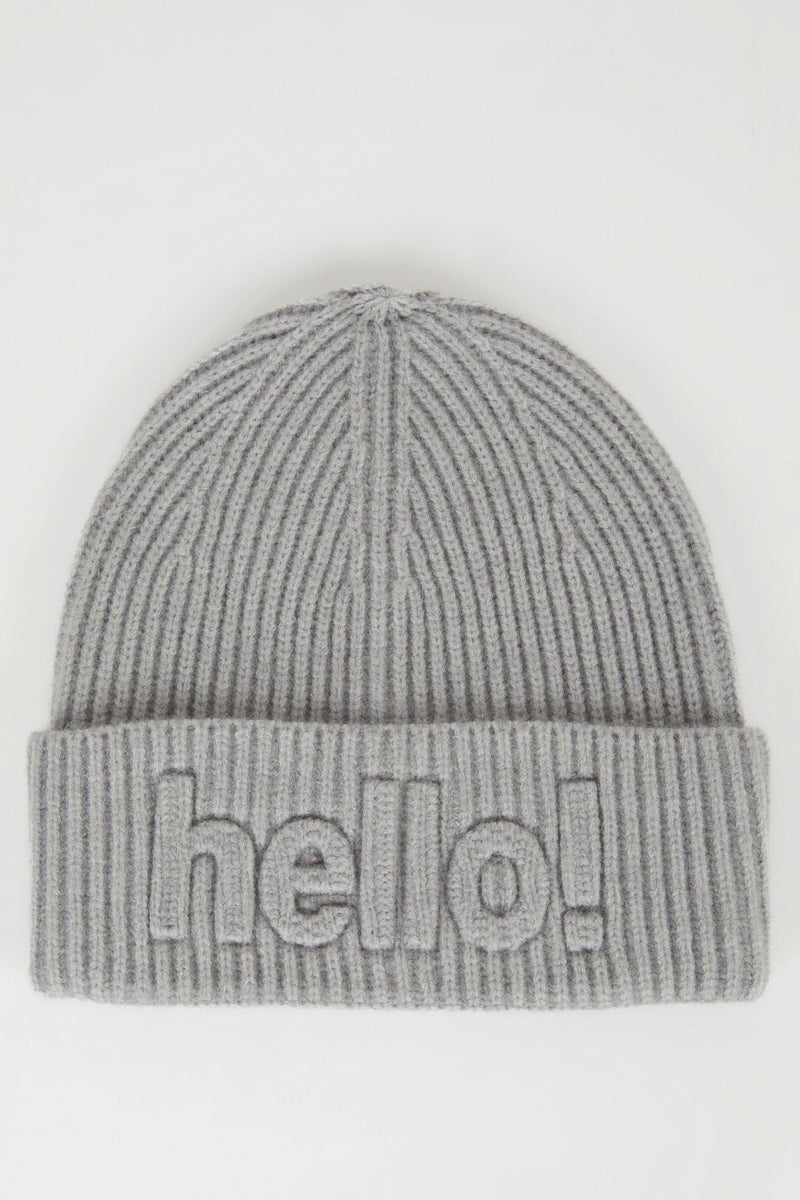 DeFacto Woman Slogan Printed Knitted Beanie  - Image 2