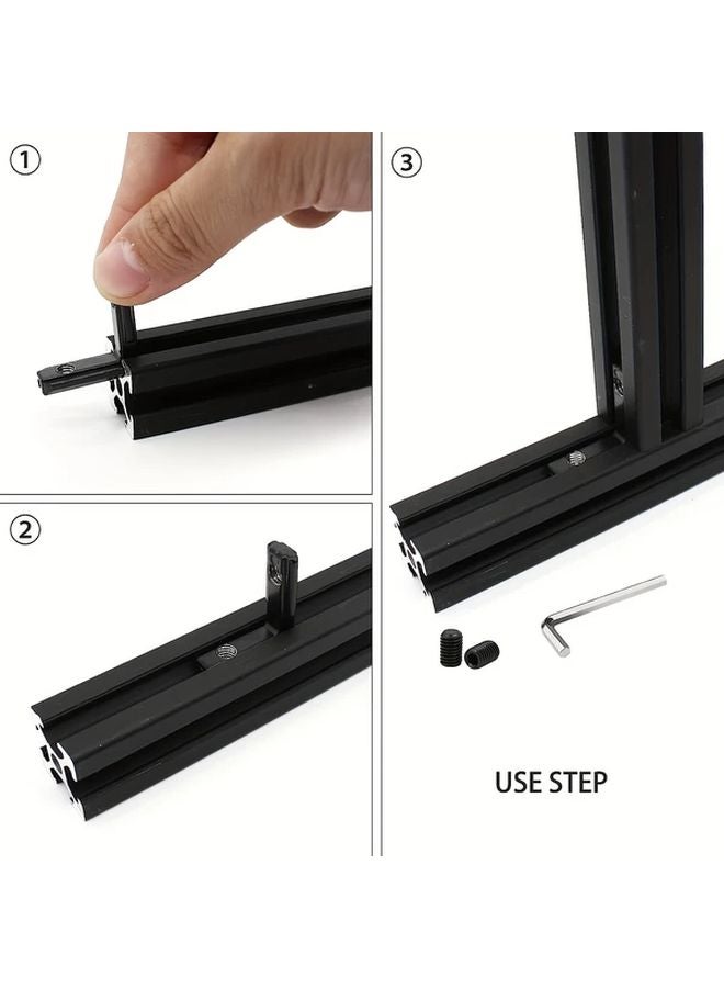 20pcs Black L Shape Corner Connector Brackets With Screws For 20x20 Aluminum Extrusion - Image 5