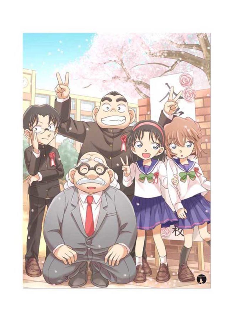 RKN Metal Plate Of The Anime Detective Conan Poster Multicolour