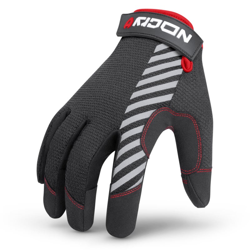 NoCry Utility Gloves for Men with Reinforced Fingers and Thumb Crotch; Double Stitched Palm and Touchscreen Tips; Breathable and Highly Flexible; â€” Ideal for Mechanics, Construction and Yard Work - Image 1