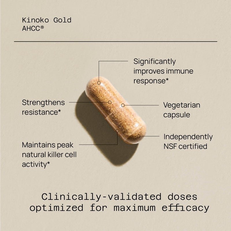 Quality of Life Premium Kinoko Gold AHCC Supplement–500mg of AHCC per Capsule–Supports Immune Health, Liver Function, Maintains Natural Killer Cell Activity & Enhances Cytokine Production–60 Veggie Capsules - Image 3