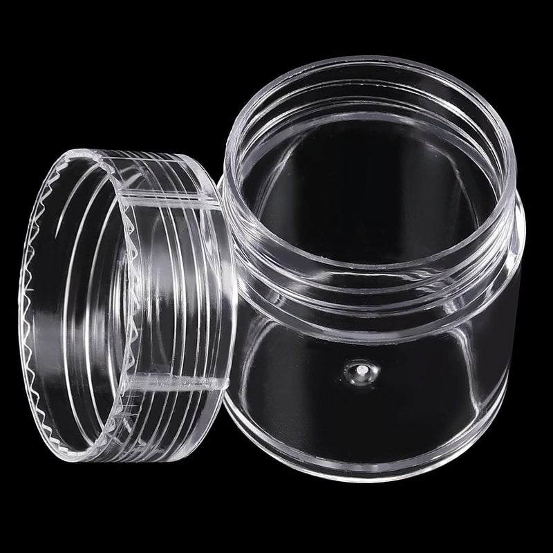 FOSCADIT Foscadit Plastic Storage Box Clear 30 Small Diamond Painting Storage Boxes Round Removable with Lid for Jewelry DIY Craft Earrings Sequins Embroidery  - Image 2