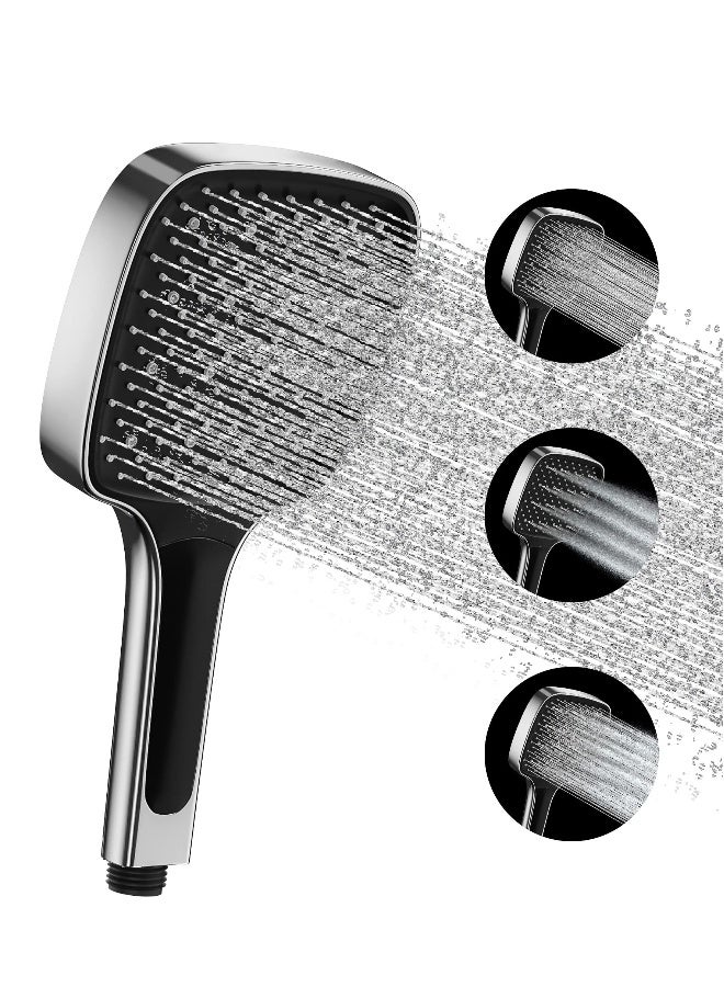 Shower Head, Handheld High Pressure 3 Adjustable Mode Save Water Square Multi-function Shower Head for Bathroom Fits Your Shower Hose - Image 1