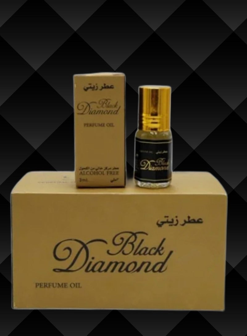 بانافع 12 قطع عطر زيتي بلاك دايموند  ثابت وفواح عبوة اقتصادية 3 مل - Image 1
