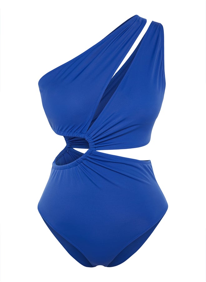 Saks One Shoulder Tunnel Cut Out/Windowed Regular Core Swimsuit
