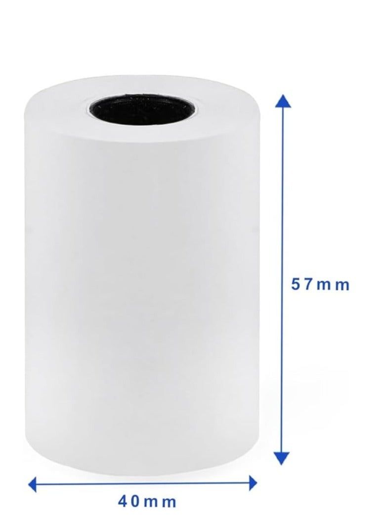 Terabyte لفات ورقية حرارية مقاس 57×40 مم، إيصالات ماكينة تسجيل المدفوعات النقدية، لأجهزة نقاط البيع PDQ POS EPOS EFTPOS، وآلات بطاقات الائتمان (10) - Image 3