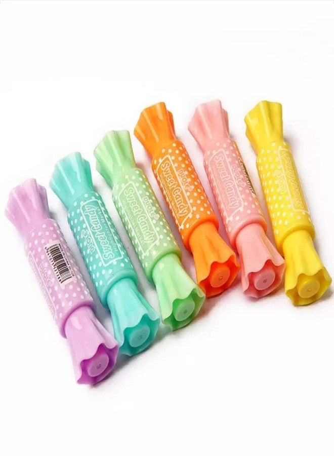 Ayat Retail|Quirky Pastel Candy Theme Double Tip Highlighters|Set Of 6 Double Sided Pens|Chisel Tip Fine Grip Marker|Ideal Gifts For Stationery Hoarders & Kids|Party Return Gifts For Girls-Assorted - Image 1