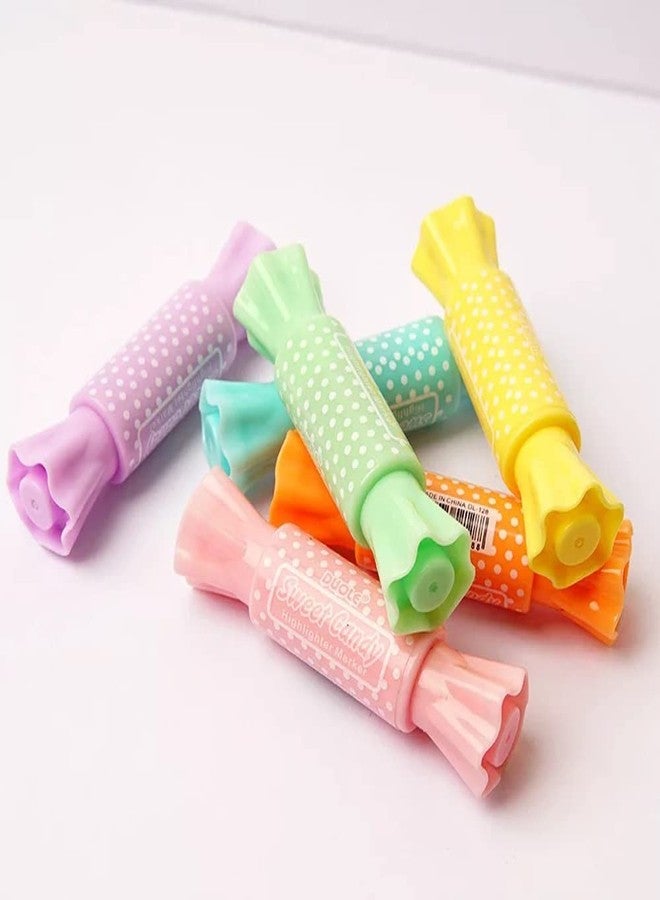 Ayat Retail|Quirky Pastel Candy Theme Double Tip Highlighters|Set Of 6 Double Sided Pens|Chisel Tip Fine Grip Marker|Ideal Gifts For Stationery Hoarders & Kids|Party Return Gifts For Girls-Assorted - Image 2