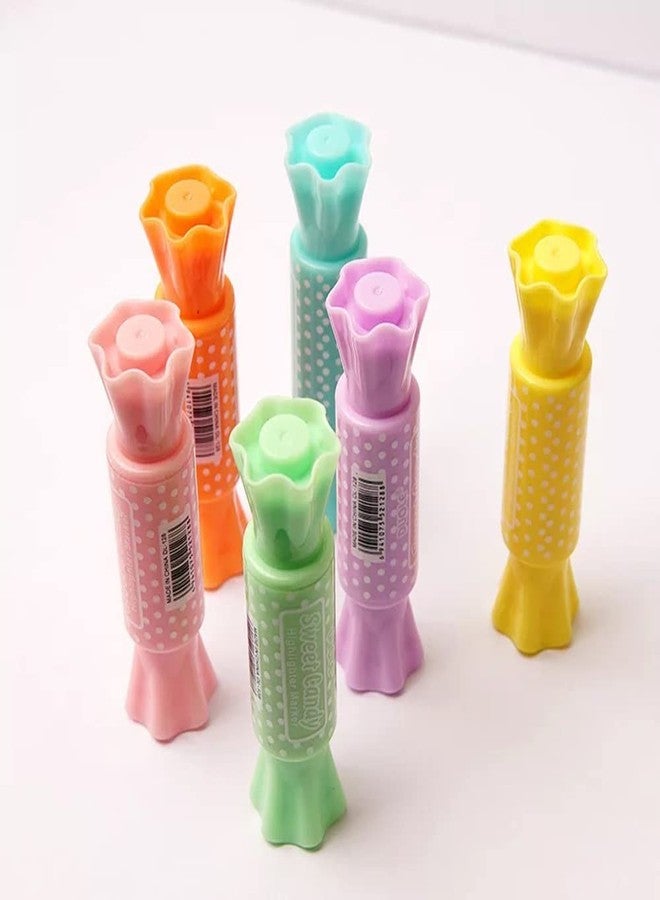 Ayat Retail|Quirky Pastel Candy Theme Double Tip Highlighters|Set Of 6 Double Sided Pens|Chisel Tip Fine Grip Marker|Ideal Gifts For Stationery Hoarders & Kids|Party Return Gifts For Girls-Assorted - Image 4