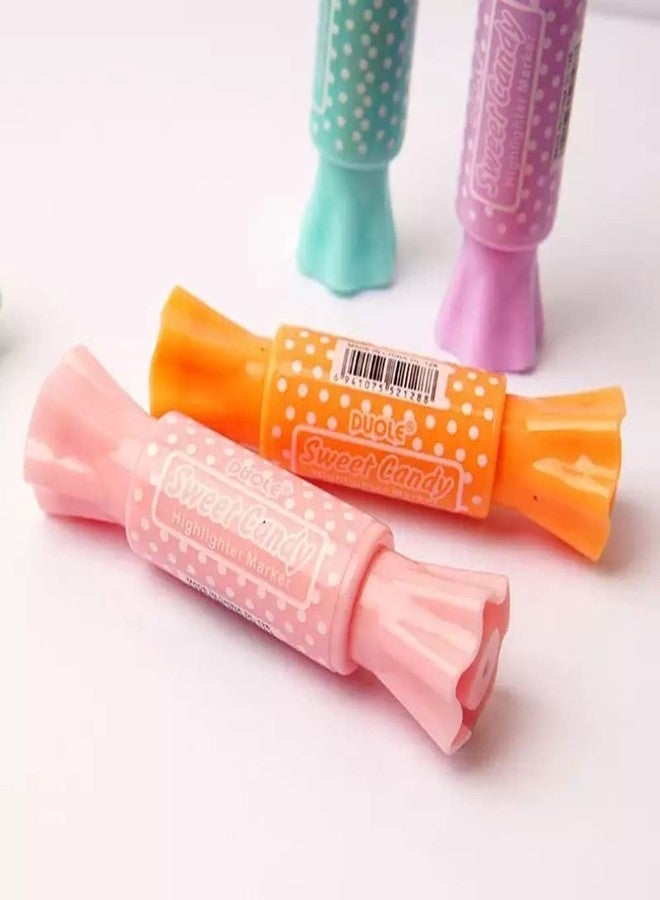 Ayat Retail|Quirky Pastel Candy Theme Double Tip Highlighters|Set Of 6 Double Sided Pens|Chisel Tip Fine Grip Marker|Ideal Gifts For Stationery Hoarders & Kids|Party Return Gifts For Girls-Assorted - Image 5