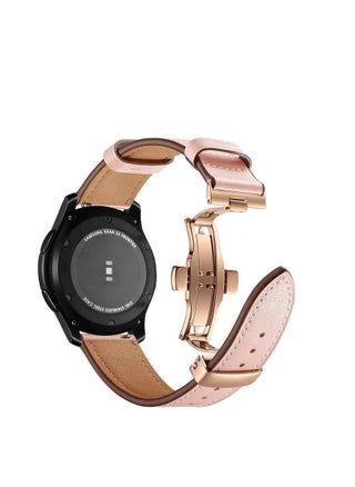 Pink with rose gold buckle