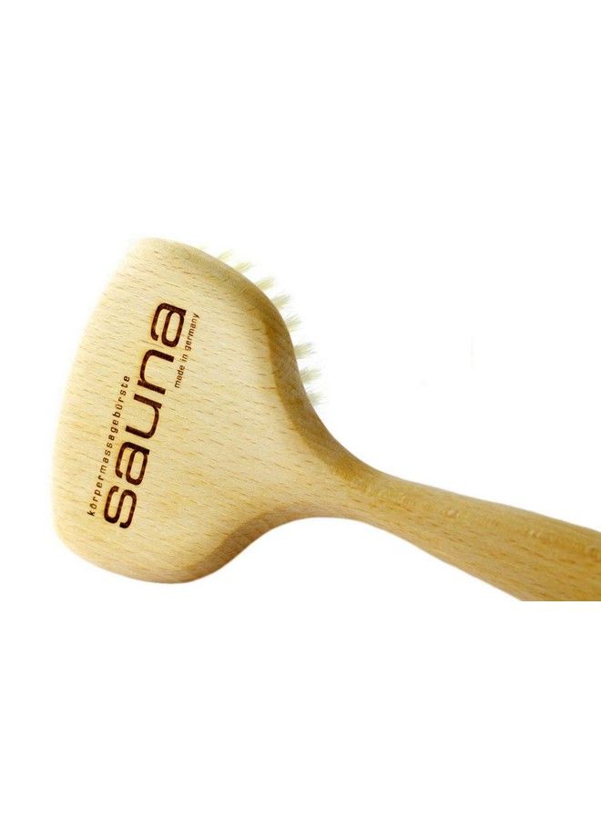 SHASH منذ 1869 فرشاة جسم مصنوعة يدويًا في ألمانيا من شعر الخنزير 100% تقشر البشرة بلطف للحصول على بشرة أكثر نعومة وسلاسة فرشاة جافة لتقشير الجسم تعزز الدورة الدموية للحصول على توهج صحي - Image 5