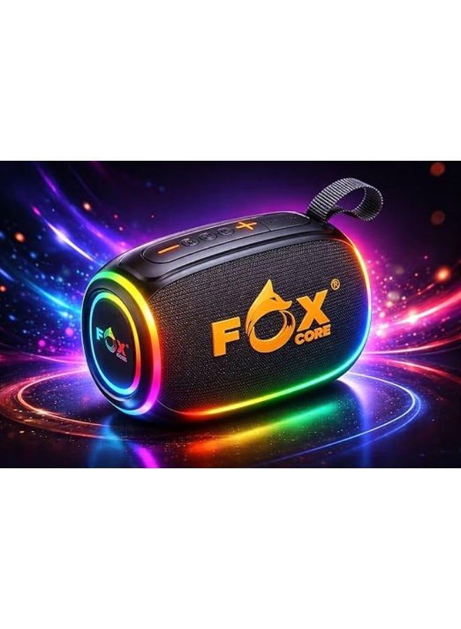 FOX CORE 40W Portable Wireless HD Speaker with Stereo Sound, IPX7 Waterproofing, Deep Bass, LED Light, 30-Hour Battery, TF/AUX Input, and True Wireless Sound for Indoor and Outdoor Use - Image 2