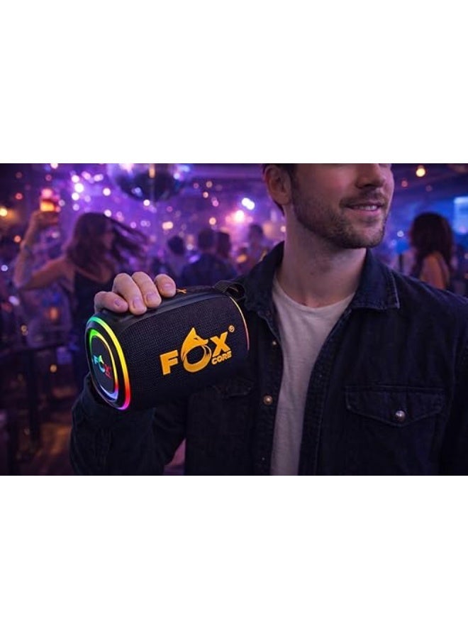 FOX CORE 40W Portable Wireless HD Speaker with Stereo Sound, IPX7 Waterproofing, Deep Bass, LED Light, 30-Hour Battery, TF/AUX Input, and True Wireless Sound for Indoor and Outdoor Use - Image 3