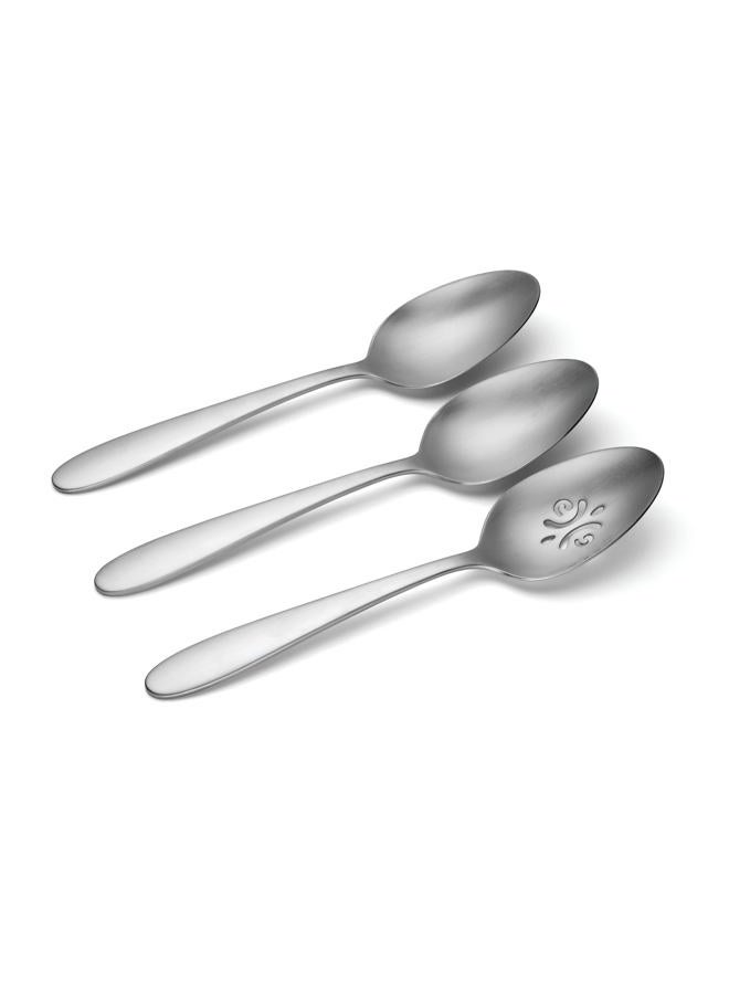 ONEIDA Vale Variation Serving Spoons Silver H282003A - Image 2